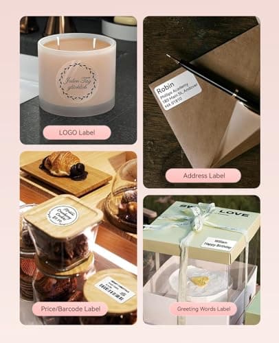 NIIMBOT B21 Label Maker, 2 Inch Portable Thermal Label Printer, Label Maker Machine with Tape, Compatible with Android, iOS & PC,Labeling for Home Storage Office and Small Business,Red 5