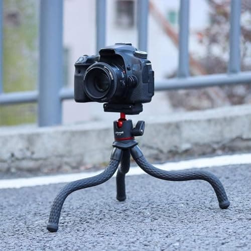 ULANZI Camera Tripod, Mini Flexible Stand w Hidden Phone Holder w Cold Shoe Mount, 1/4'' Screw f Magic Arm, Universal f iPhone 17 16 15 14 Pro Max XS Max X Samsung Canon Nikon Sony DJ Pocket 3 Cameras 9