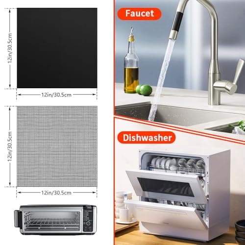 for Ninja Foodi Reusable Air Fryer Liners 12x12inch, 3x Air Fryer Liners+3x Mesh Sheets, Baking/Grill/Microwave, 450°F Square Oven Liners for Ninja SP101/SP201/SP301/SP351 Air Fryer Accessory 7