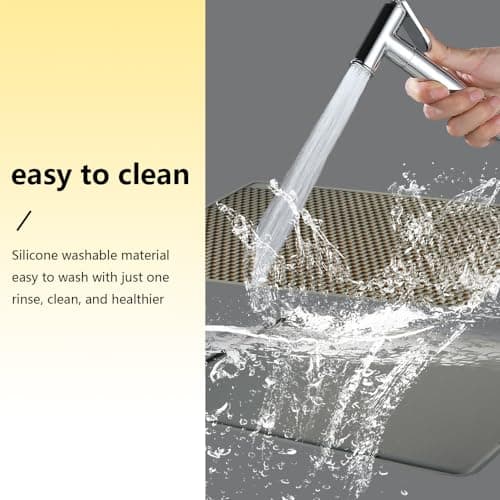 windhunt Cat Litter Mat Double Layer, Kitty Litter Box Mat Small Waterproof Urine Proof Trapping, Easy Clean, Silicone Cat Supplies & Accessories for Indoor Pets (Grey, 19.68x14.96x0.39 in) 7