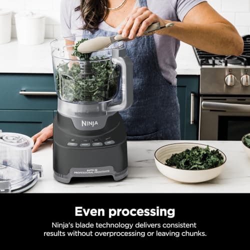 Ninja NF705BRN Professional XL Food Processor, Storage Box, 1200 Peak-Watts, 4-in-1, Chopping, Slicing/Shredding, Purees, Dough, 12-Cup Processor Bowl, 2 Blades & 2 Discs, Feed Chute/Pusher, Black 5