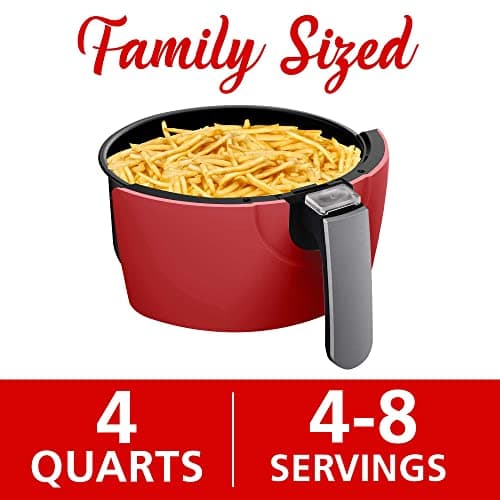 Brentwood Large Electric Digital Air Fryer, Timer & Temp. Control (4-Quart, Red) 5