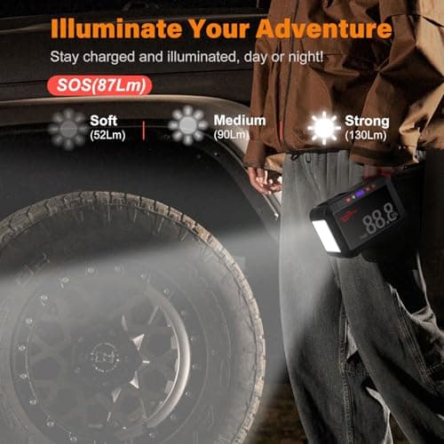 POWSTREAM Portable Power Station 88.8Wh Power Bank 80W Camping Solar Generator with 120W Peak AC Outlet QC3.0 Fast Charger for Outdoor RV Hurricane Emergency Outage(Solar Panel Optional) 7