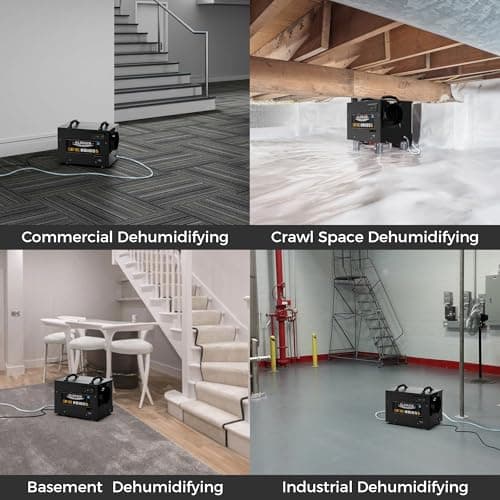 ALORAIR 120 PPD Commercial Dehumidifiers with Pump and Hose, Crawl Space Basement dehumidifier, Industry Water Damage Unit, Compact, Portable, Auto Defrost, Memory Starting 6