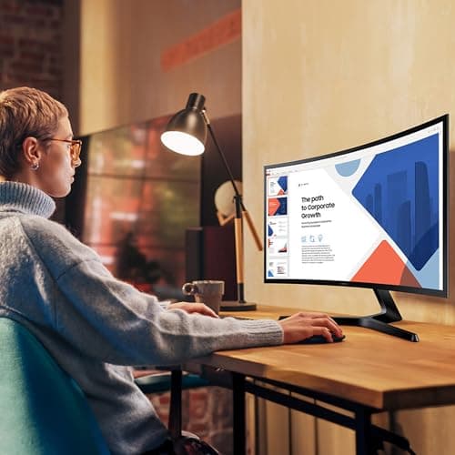 Samsung S36GD 27" Curved Monitor – LCD FHD, 16:9, 1920x1080, HDMI, VGA, VESA, Eye Saver & Flicker-Free Tech – Boomph's Comprehensive Ultimate Performance Cloth Solution for Your Workspace 8