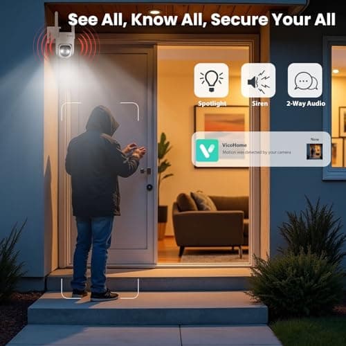 PinFocal 4G LTE Cellular Security Camera Wireless Outdoor, No WiFi Needed, 2K Color Night Vision, 360° View Pan/Tilt, 2 Way Talk, PIR Motion Sensor, Built-in SIM Card (Support Verizon/AT&T/T-Mobile) 8