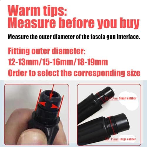 Opaeroo 1.22-inch Inner Diameter Massage Gun Attachments, L-Shaped Design Meet Different Needs for Deep Tissue Percussion Plug and Play Salon Home Tools for Men Interface Size: 18-19 mm 5