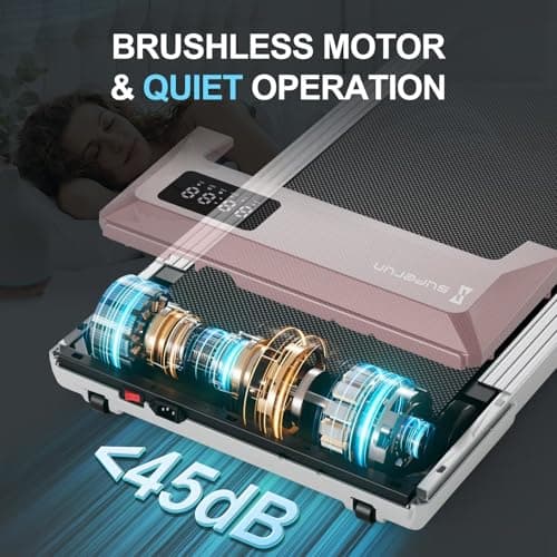 Superun Treadmills Walking Pad with 9% Auto Incline for Home Office, 3 in 1 Under Desk Walking Pad with Wide LED Display, Walking Pad with Smart APP & Remote Control, 300 Lbs Capacity 7