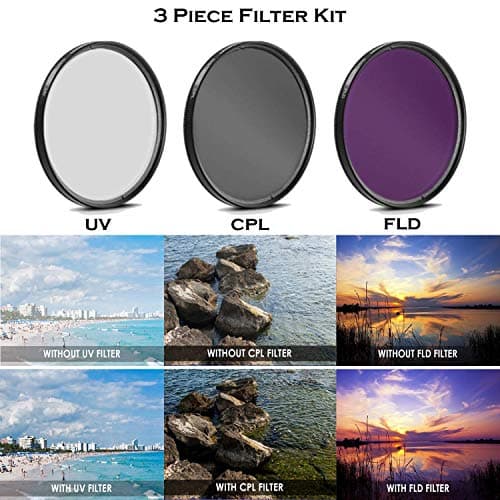 Canon EOS Rebel T7 DSLR Camera with 18-55mm is II Lens + Canon EF 75-300mm f/4-5.6 III Lens and 500mm Preset Lens + 32GB Memory + Filters + Monopod + Professional Bundle (Renewed) 6