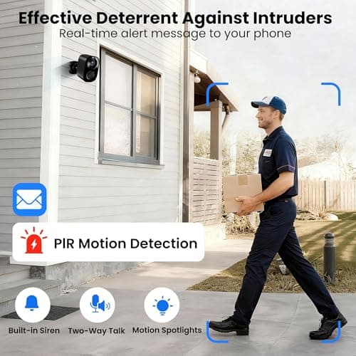 2026 Enhanced 2K UHD Security Cameras Wireless Outdoor – Free Cloud & SD Storage, Dual-Band WiFi 2.4G/5G, Full-Color Night Vision, 6-Month Battery, Motion Alerts, IP66 Weatherproof, 2-Way Talk 6