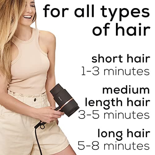 Beurer HC35 Compact Hair Dryer 1500-Watt Blow Dryer Ionic Technology Reduces Frizz Lightweight and Portable Travel Hair Dryer with 4 Temperature and 3-Speed Settings & Cold Air Function (Black) 7
