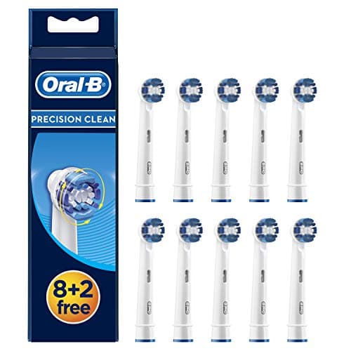 Oral-B Precision Clean Replacement Toothbrush Heads, Pack of 10 – Compatible with Oral-B Electric Toothbrush Handles