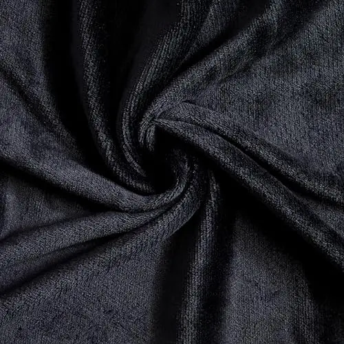 Triodream Micro Fleece Pillowcase Set with Zipper | Ultra Soft Velvet Pillow Cases | Soft Pillowcases and Shams | Flannel Fleece Velour Material | King Size Pillowcases - 20" x 36" - Black' 9