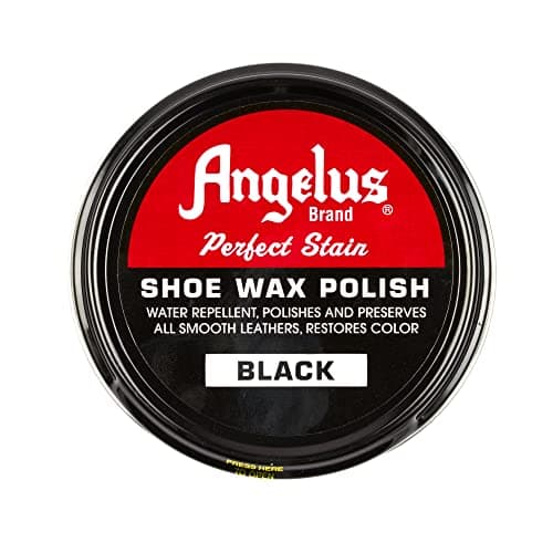 Angelus Perfect Stain Shoe Wax Polish, Professional Shoe Polish For Leather Shoes & Boots, 3 fl oz, Black