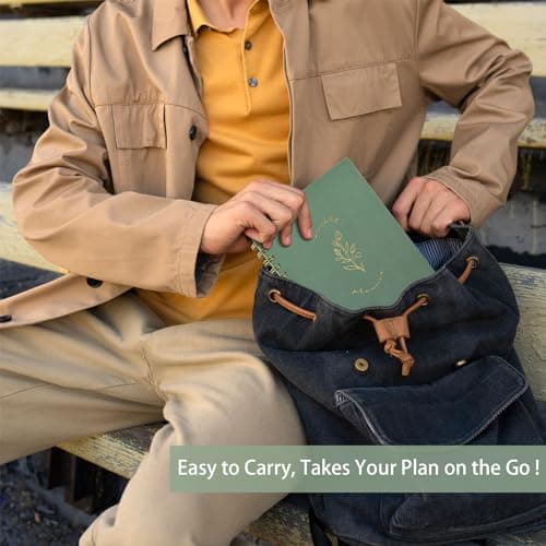 Undated Weekly and Monthly Planner Spiral Bound- Weekly Goals Notebook, To Do List, Habit Tracker Journal, Academic, Aesthetic, Stylish School or Office Supplies(6.1" x 8.4" - Green) 7