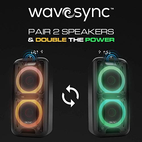 Party Speaker Dolphin Bluetooth SP-2100RBT-G - 10” Dual Woofers, Strong X-Bass, Sound-Activated LED, TWS, Extended Battery Life - Huge Bluetooth Party Speaker for Indoor & Outdoor Use - Black 5