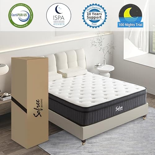 sofree bedding Full Size Mattress, 12 Inch Memory Foam Hybrid Mattress, Full Mattress in a Box for Motion Isolation, Strong Edge Support, Pressure Relief, Medium Firm, CertiPUR-US 6
