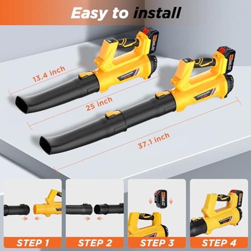 Electric Cordless Leaf Blower, 6 Speed Modes, 150 mph Max Wind Speed, 500 cfm, Digital Display Leaf Blower Cordless with 21V 5.2Ah Battery and Charger for Lawn Care & Garden Maintenance 6