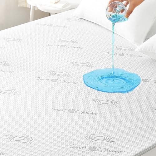 HUXMEYSON Queen Mattress Protector, Fully Waterproof Mattress Protector, Breathable and Noiseless Mattress Cover with 8-21 Deep Pocket, 60 x 80 Inch