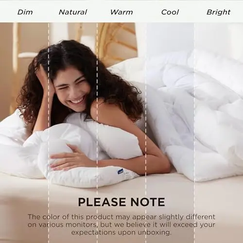 Bedsure Comforter Duvet Insert - Quilted Comforters Twin XL Size, All Season Duvet, GentleSoft Down Alternative Bedding, with 8 Tabs, Gifts for Women/Men, White, Twin XL 92 x 68 Inches 9