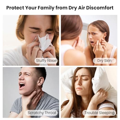 Humidifiers for Bedroom Large Room Home - GloryAir 6L Quiet Top Fill Cool & Warm Mist Humidifier with Smart Humidity Control, Remote Control, 7-Color Light, Humidistat, Oil Diffuser for Plants & Baby 9