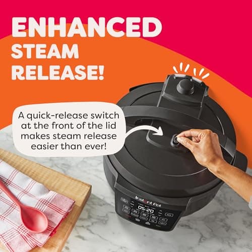 Instant Pot 7.5QT RIO Wide, 7-in-1 Electric Multi-Cooker, Pressure Cooker, Slow Cook, Rice, Steamer, Sauté, Yogurt & Warmer, Wide Base, Large Searing Base, WhisperQuiet Steam Release 7