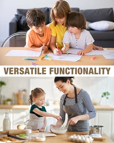 WORKPRO Adjustable Workbench with Crank Handle, 47.2" x 23.6" Rubber Wood Worktable 300LBS Load Capacity,Height-Adjustable Standing Desk for Workshop, Garage 7