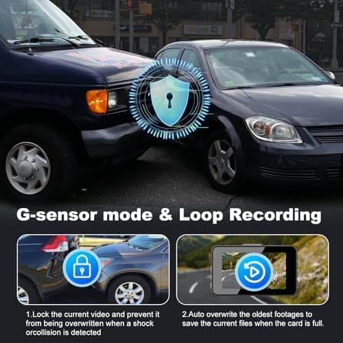 Zengest Dash Cam Front 1080P, Dash Camera for Cars with 3'' IPS Screen 170°Wide Angle Dashboard Camera Aluminum Alloy Case, WDR G-Sensor Parking Monitor Loop Recording Motion Detection without TF Card 6