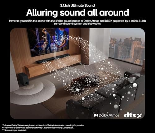 LG S70TY 3.1.1-Channel QNED TV Matching Soundbar, Dolby Atmos, Wow Orchestra, Rear Speaker Ready, Wireless Subwoofer (2024 Model) 10