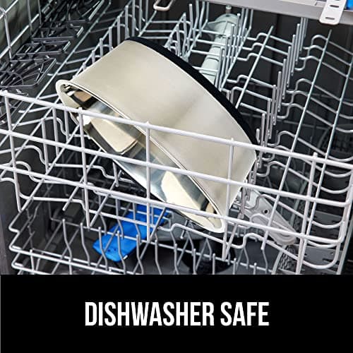 GORILLA GRIP Set of 2 Dog Bowls, Food Grade Metal Food and Water Bowl for Feeding Dogs and Cats, Dishwasher Safe, Rust Resistant Stainless Steel, BPA Free Rubber Base, Holds 3 Cups (24 fl oz), Black 8