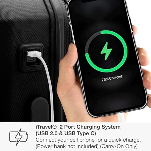 Traveler's Choice Pagosa Hardshell Expandable Luggage with Spinner Wheels, Black, 22-Inch Carry-on 5