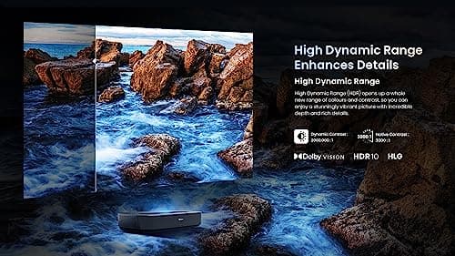 Hisense PL1 Ultra Short Throw Home Theater Smart Projector, 80"-120", 4K UHD, Dolby Vision & Atmos, HDR10, Google TV, Netflix, 2200 ANSI Lumens (Renewed) 5