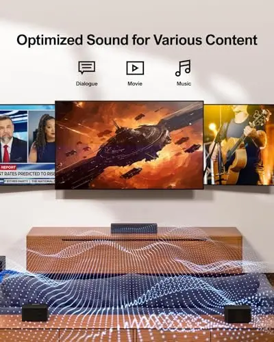 ULTIMEA 5.1 Virtual Surround Sound Bar, 320W Home Theater Surround System with Adjustable Speakers & Subwoofer, TV Speaker Soundbar, Sound Bar for Smart TV, Bluetooth 5.3, Easy Setup, Poseidon D50 7