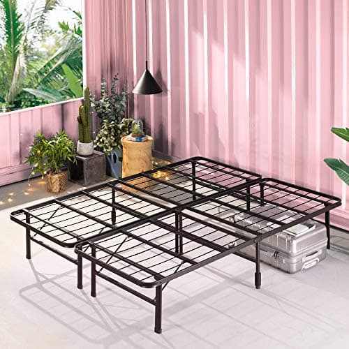 Zinus SmartBase Tool-Free Assembly Mattress Foundation, 14 Inch Metal Platform Bed Frame, No Box Spring Needed, Sturdy Steel Frame, Underbed Storage, Black, Full