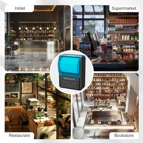 Meiyunprt Receipt Printer Bluetooth Portable Thermal POS Printer for Small Business 58mm Wireless Mini Mobile Receipt Printer for Android & Windows 6