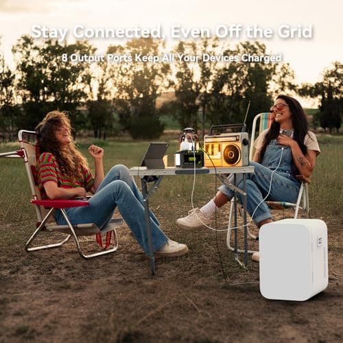 MARBERO 88.8Wh Solar Generator with 21W Solar Panel Included Portable Power Station 80W 110V 120W Max for Camping Outdoor Hiking Fishing Emergency 6