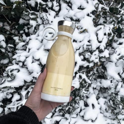 OTPEIR Portable Blender for Shakes and Smoothies with 11.83 Oz Travel Cup and Lid,Durable Stainless Steel Blades for Juice Blending Performance, White 2