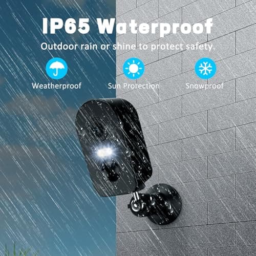 KKB No WiFi Security Camera, 4G LTE Cellular Security Cameras with Built-in Virtual SIM Card, 2K Wireless Indoor Outdoor Battery Camera Without Internet, PIR Motion Detection, Color Night Vision 5