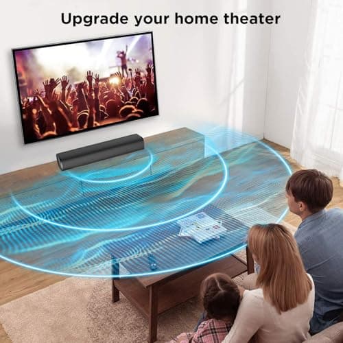 MZEIBO TV Sound Bar, Sound Bars for Smart TV Bluetooth 5.0 Soundbar 50W 17Inch Soundbars with ARC/Optical/AUX Connection Surround for Home Theater Audio TV/PC/Gaming/Projectors 9