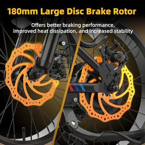 1500W Peak Electric Bikes for Adults 20" Fat Tire E Bike with 90 Miles Max Range 28 MPH Electric Bicycle Step-Thru E-Bike with 48V Removable Battery Front Fork Suspension 7 Speed Commuter Ebikes 6