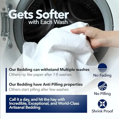 TEXAS LINEN CO. Luxury Egyptian Cotton King White Pillow Cases Set of 2-1000 Thread Count Pillowcases for Sleeping, Silky Soft, Cooling Pillow Cover, Extra Long Staple Hotel Quality Pillow Cases 7