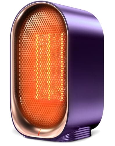 Space Heater, Portable Small Heaters for Indoor Use, Electric Desk Heater with Overheat and Tip-Over Protection, Mini Personal Heaters for Home Office Workspace