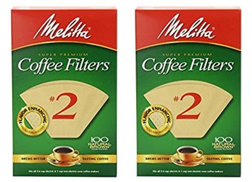 Melitta Cone Coffee Filter #2 - Natural Brown 100 Count (2 Pack)