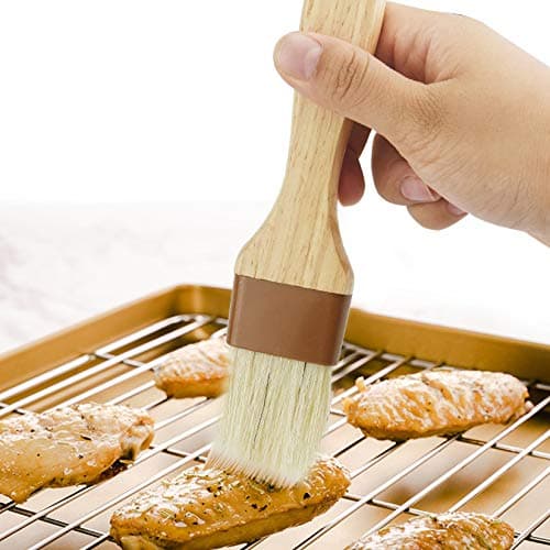 6 Pieces Pastry Brushes Basting Oil Brush for Cooking with Boar Bristles and Beech Hardwood Handles for Spreading Butter Cooking Baking BBQ Oil Brush(1 inch, 1.6 inch, 3 inch) 5