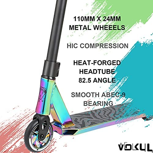 VOKUL K1 Pro Scooters Stunt Scooter Trick Scooter for Boys Intermediate and Beginner Freestyle Scooter for Kids 8 Years and UP,Teens and Adults -Quality Kick Pro Scooter for Boys and Girls (Neo) 7