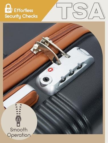 CONCEPTEN Carry On Luggage 22x14x9 Airline Approved, 20-inch Hard Shell Suitcases with Wheels, ABS Lightweight Carry on Suitcase with TSA Lock 4