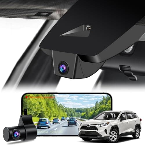 KuTaiTai Front 4K & Rear 1080P Dash Cam for Toyota RAV4 2022 2023 2024 2025 LE Limited SE Adventure XLE Premium XSE (Model B) with Vent Hole, OEM Look, WiFi&APP, G-Sensor, Loop Recording, 128GB Card