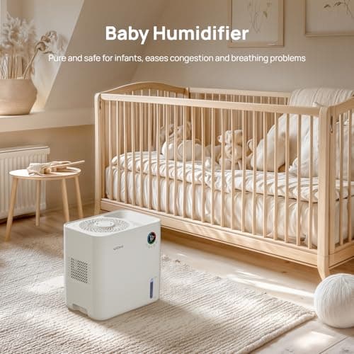 Wooohoo Evaporative Humidifier for Bedroom, 5L Quiet No Mist Humidifier With Aroma Diffuser, 14H Timer, Top-Fill, 5 Speed, No White Dust, Easy to Clean, for Baby, Nursery, Home & Office 6