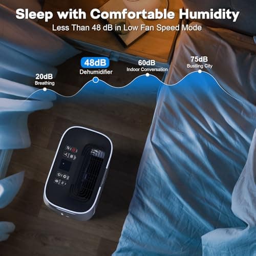 5000Sq.Ft Dehumidifier 50-80 pint for Basement and Home with Drain Hose and 1.71 Gal Water Tank, Humidity Control, 24H-Timer, Auto Defrost 8