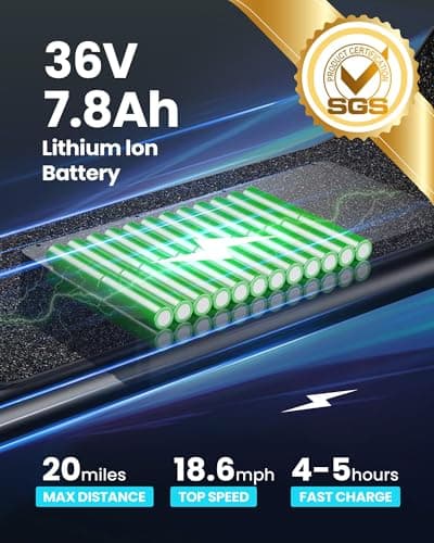 Gyroshoes Electric Scooter with Seat for Adults, 550W Powerful Motor 20miles Distance Max 18.6MPH Speed Spacious Storage Space LED Display, C1S 5